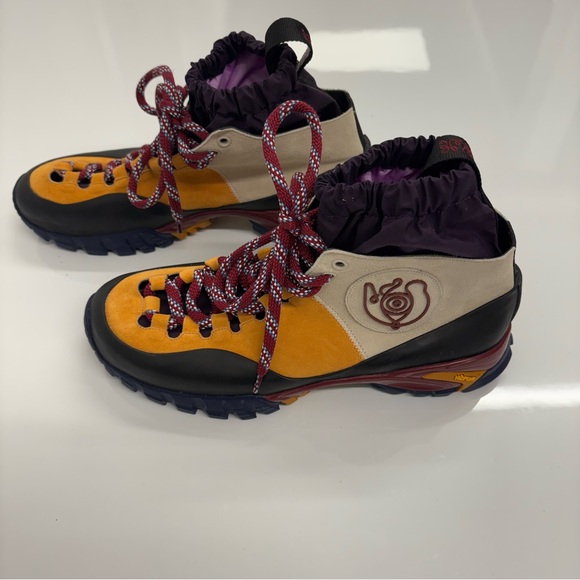 Asolo Suede Hiking Boots Mustard YellowVibram Sole Outdoor Trail Men’s 10